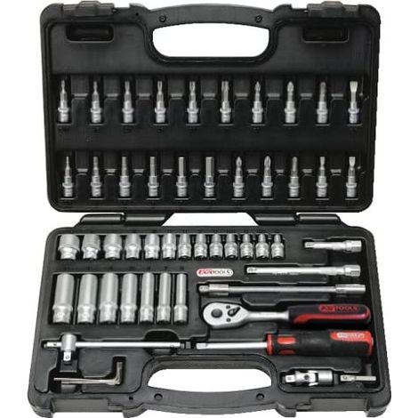 KS Tools Carraca 53 piezas Juego 1/4" Cromo