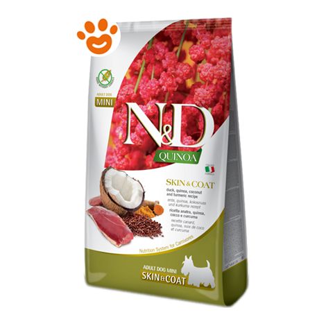 Farmina Dog N&ampD Quinoa Skin&ampCoat Adult Mini Anatra  - Farmina Dog N&ampD Quinoa Skin&ampCoat Adult Mini Anatra - Sacco Da 800 Gr