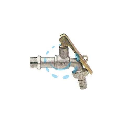 RUBINETTO A SFERA CON MANIGLIA A LEVA CON PORTALUCCHETTO ART.144 - M 1/2" con portagomma F 3/4"