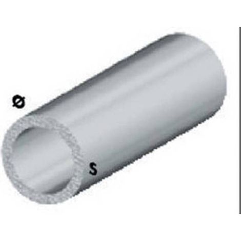 5 x PROFILO ARGENTO H.200 CM TUBO TONDO 20X1 MM