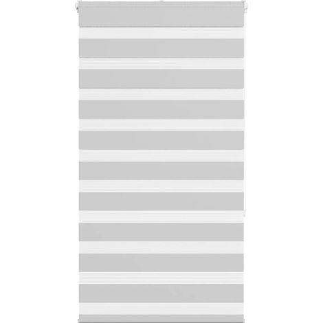 Doppelrollo Hellgrau 90x150 cm Stoffbreite 85,9 cm Polyester