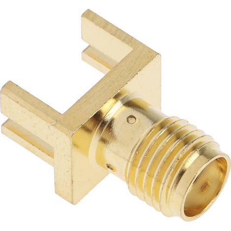 Connecteur coaxial RS PRO Femelle Droit, raccordement A souder 50O Montage bord de carte ( Prix pour 1 ) (1/3)