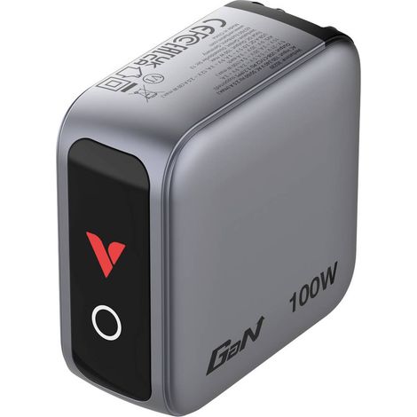 Verbatim 30239 Chargeur USB 100 W QC 3.0, Power Delivery 3.0 gris intérieure GaN (1/4)