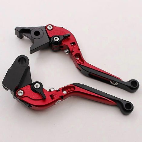 Convient pour la moto Kawasaki VERSYS650cc, klaxon de frein modifié CNC, poignée d'embrayage, poignée de levier, accessoires (rouge) (1/5)