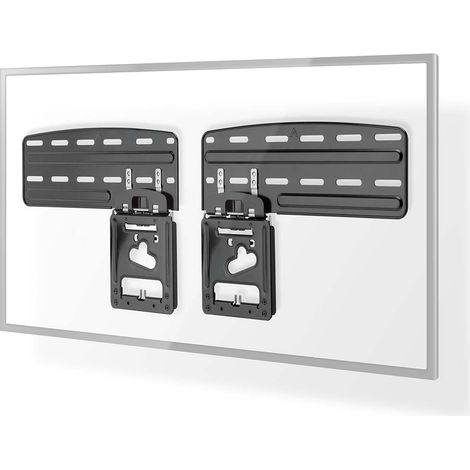 Soporte tv fijo de pared 43 - 85 - peso maximo de pantalla compatible 60 kg minima distancia de la pared 750 mm acero negro