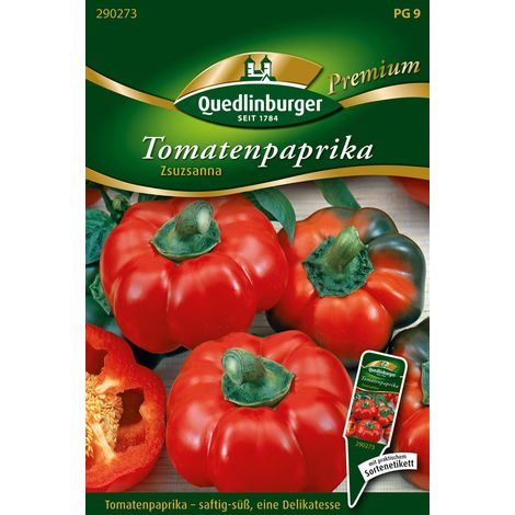Quedlinburger Saatgut – Poivron tomate Zsuzsanna – Graines de légumes, fruits d'env. 100 g (1/2)