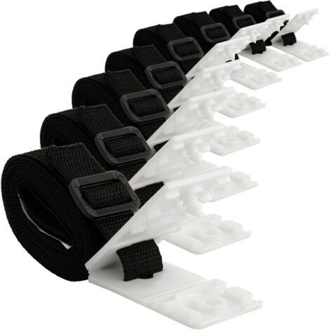 Pair Set de 8 Sangles de Maintien Sangles et Clips de Fixation pour Les enrouleurs Accessoires de Rechange pour système d'enrouleurs Mobiles, bâches et couvertures de Piscine (1/5)