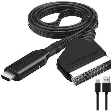Convertisseur Péritel vers HDMI, Convertisseur Péritel HDMI Câble, Adaptateur Péritel vers HDMI pour TV, Scart to HDMI, pour Full HD TV 720P/1080P,Audio Vidéo pour Lecteur Sky Blu-Ray STB Xbox PS3 (1/5)