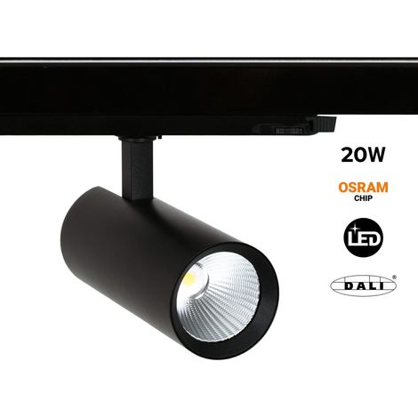 Proyector LED Para Carril Trifásico 20W - DALI - CCT - CRI90 - - Negro (1/5)