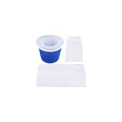30Pcs Chaussettes de Skimmer de Piscine Pool Skimmer Socks Filtre Skimmer Piscine Nylon pour Panier Skimmer Réutilisable Chaussette Filtre Piscine Protégez La Piscine Propre,Feuilles,Écume (1/4)