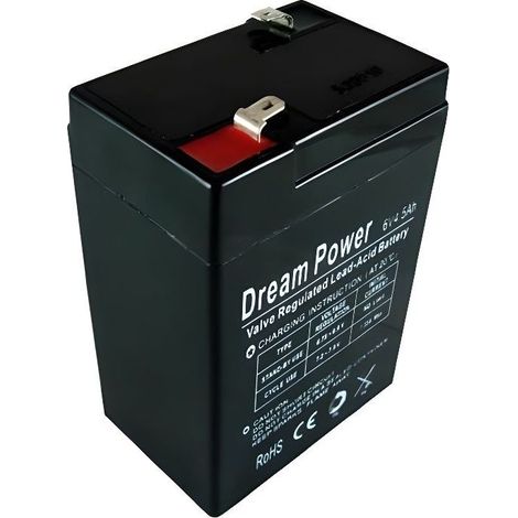 Batterie Gel AGM Dream Power 6V 4,5Ah - Maintenance-free, leak-proof Vrla -type battery