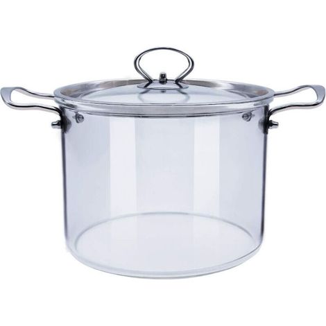 Marmite en verre avec couvercle Marmite en verre transparent (3,5 L) (1/4)