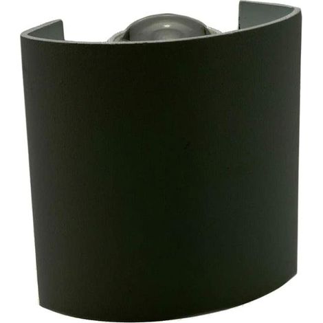 Applique da parete nero ovale moderno 2 led cob 3 watt per esterno IP65 luce fredda 6500k lampada doppia emissione di luce up e down (1/5)