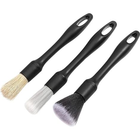 Kit complet de brosses pour le nettoyage automobile : jantes, pneus, intérieur et tableau de bord. (1/5)
