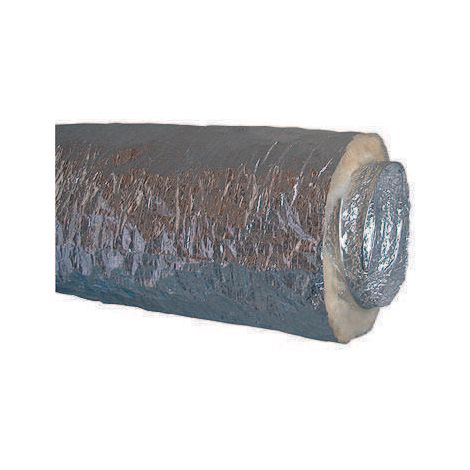 Econoname – Gaine VMC souple en aluminium insonorisée 10m – Diamètre 125mm – Épaisseur 25mm A1/M0 – Isolation phonique et thermique