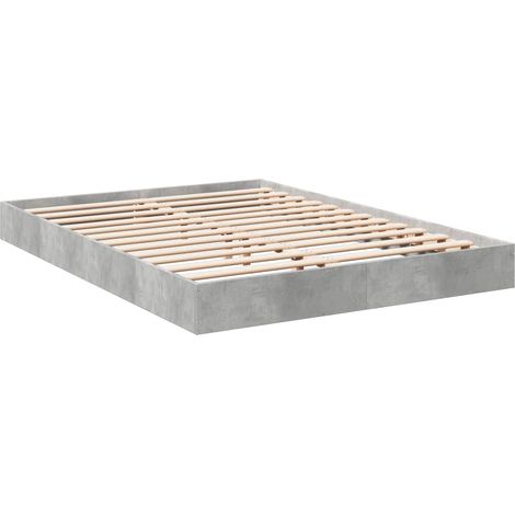 Estructura de cama madera de ingeniería gris hormigón 140x200cm vidaXL