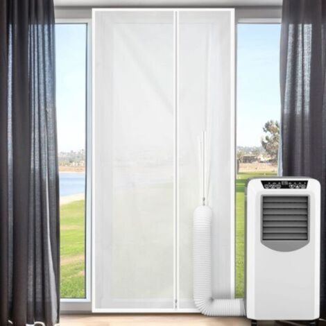 Joint de Porte pour Climatiseurs Mobiles, 90x210 cm Kit Calfeutrage Climatiseur Porte Fenetre, Facile à Installer Ne Nécessite Aucun Perçage pour Toutes Les Portes