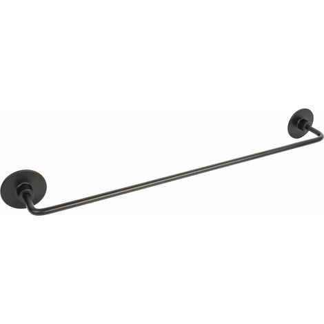 Porta Asciugamani 40 cm Nero da Bagno a Parete Wind Black