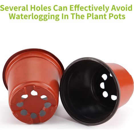 10 Pcs Plastique Plante Pots, 10 cm Semis en Plastique Pots de Fleurs avec étiquettes Plantes Pépinières Fleur Plante Conteneur (1/5)