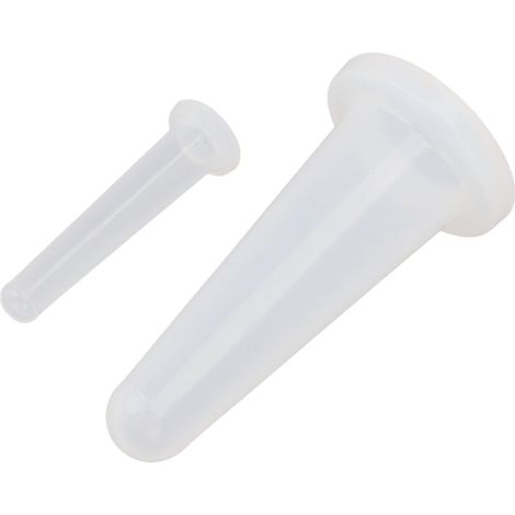 Kit de ventouses faciales blanches de petite taille, en silicone, pour usage domestique (2 pièces). (1/5)
