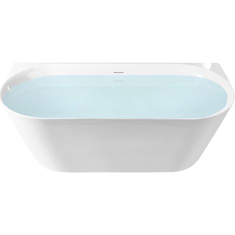 Baignoire Moderne 170 x 79 cm Finition Acrylique Salle de Bain Blanche Renaca (1/5)