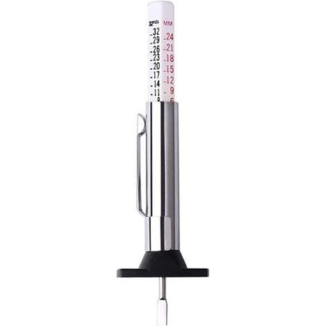 Jauge de Profondeur de Bande de roulement de Pneu,jauge profondeur pneu,Longuer 90mm,pour Voiture Vélo Van Camion Moto,appareil de contrôle métrique Digital de mesure standard en acier inoxydable,