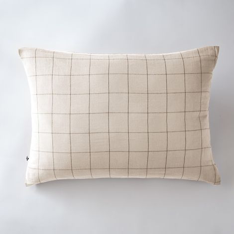 Taie d'oreiller gaze de coton 50 x 70 cm gaïa match pampa Naturel (1/4)