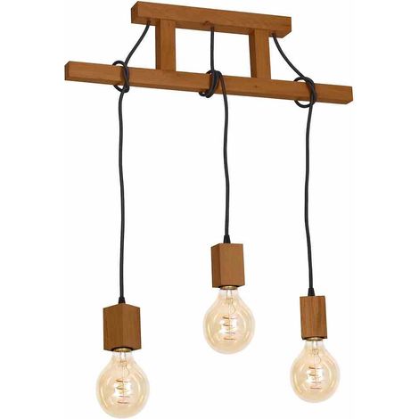 Suspension Milagro Jack 3xE27 bois foncé 60cm MLP4357 (1/5)
