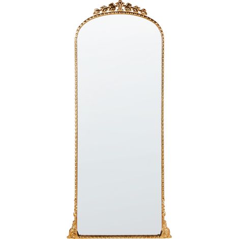 Espejo decorativo de pared estilo glamour decoración colgante 51x 114 cm dorado Livry