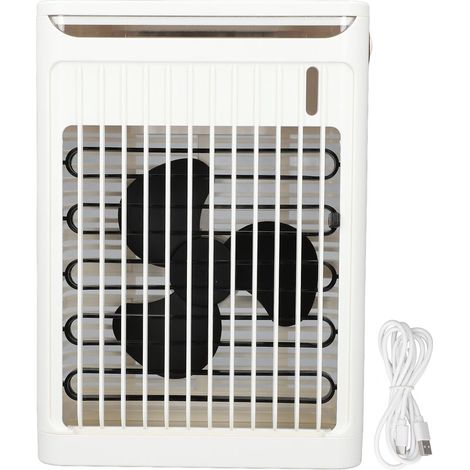 Ortviai Tragbarer Luftbefeuchter mit Klimaanlage, 2 Kaltnebelstufen, 5 Geschwindigkeitsstufen, 7 LEDs, 680-ml-Wassertank und USB-Stromversorgung – KZQ (1/4)