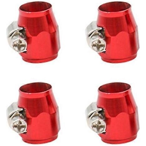 Colliers de serrage pour raccords de fin de ligne d'huile AN4, AN6, AN8, AN10 et AN12 colliers de serrage pour tuyaux de carburant - AN4 - Rouge (1/5)