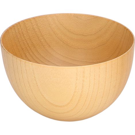 Runde Holzschüssel, Küchenutensil, Lebensmittelbehälter, helle Farbe, schlicht, für Nüsse, Vorspeisen, Obstsnacks, mittlere Größe (1/5)