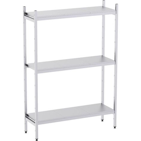 Rayonnage en Acier Inoxydable Linéaires - 660 à 960 mm - 3 Niv - P500 - Distform
