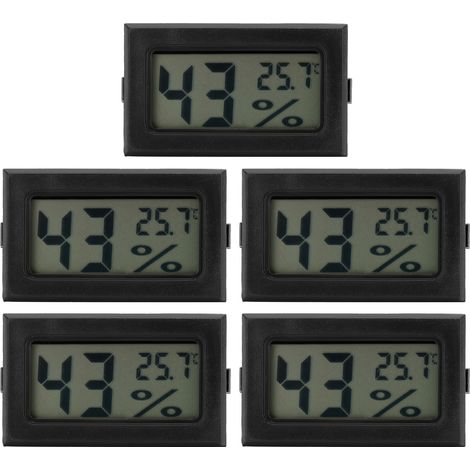 5 Mini-LCD-Thermometer und -Hygrometer für den Innen- und Bürogebrauch (1/5)