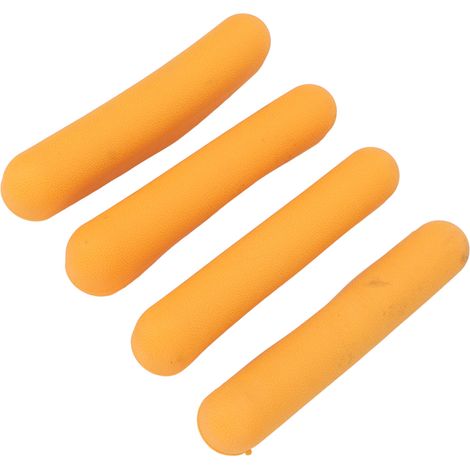 Lot de 4 coussinets antidérapants pour aisselles de béquilles, en TPR souple, de rechange, couleur orange. (1/5)