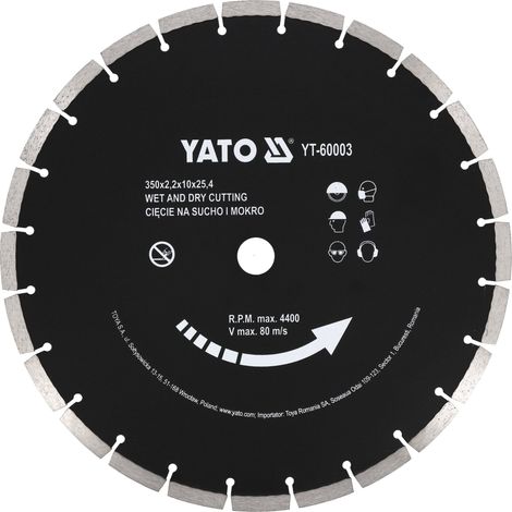 Disque de découpe diamanté pour béton 350 x 25,4 mm