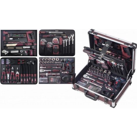 Juego de herramientas KRAFTWERK Pro-Line 264 piezas + destornillador BOSCH 1/4 1/2 - 3949 (1/5)