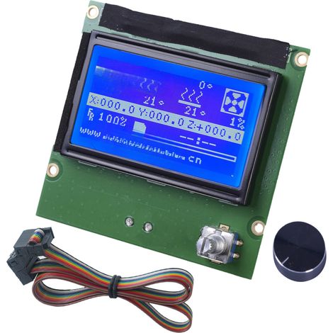 Beyamis Écran d'imprimante 3D 12864, écran LCD, carte de contrôle, accessoires compatibles avec Ender 3/3s/3x/Pro (1/5)