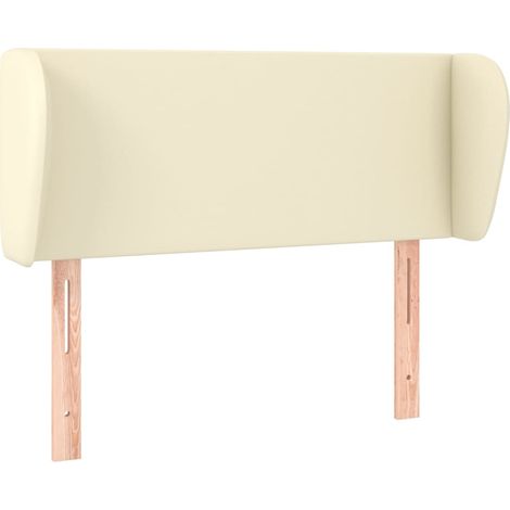 Testiera Testata del letto ad Orecchio Crema 103x23x78/88 cm in Similpelle (1/5)