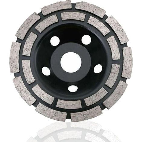 Disque Diamant, Diamant à Meuler Béton 230 x 22,2 mm Double Rangée, Meule Diamantée Universelle pour Poncer Béton, Pierre, Granit Chape, Maçonnerie, Usage Universel (1/4)