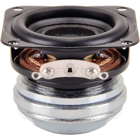 40mm (1.5 inch) full-range driver with powerful bass / 4-ohm neodymium outer ring, 10W long-excursion audiophile speaker