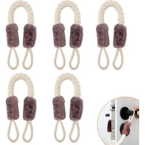 CSPARKV 5Pcs Cordons de Porte Anti Pincement Empêchent Les Blessures de Doigt Corde Multifonction en Coton Doux 60cm (1/4)