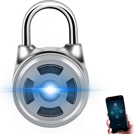 Bluetooth Verrouiller Smart Cadenas Sécurité Mot De Passe Cadenas Mobile Téléphone Débloquer Smart APP Contrôle Soutien pour Porte Armoire Valise Sac À Dos Vélo (1/5)
