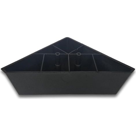 Pieds de meubles triangulaires en plastique PEHD brun expresso, compatibles avec canapés, fauteuils et autres meubles [vis incluses] - Lot de 4 (1/2)