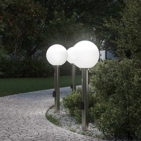 vidaXL Lampioni a dissuasore con sensore e presa 3 pz 80 cm IP44 (1/5)