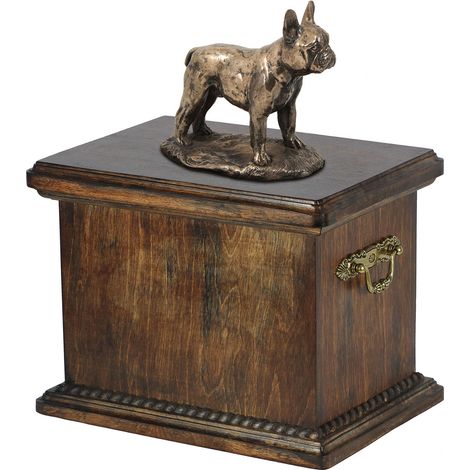 Bulldog francese III - urna per le ceneri del cane, urna con statuetta, urna elegante in stile classico di Art-Dog (1/5)