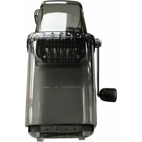 Broyeur à glace manuel, broyeur à glace en acier inoxydable de haute qualité, lames transparentes en acier inoxydable, pour la production de glace pilée - gris. Broyage rapide de la glace - gris. (1/4)