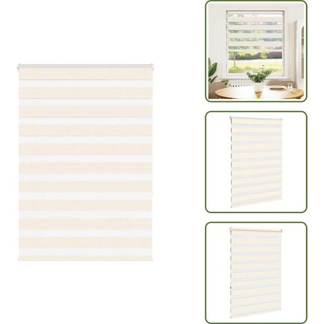 vidaXL Zebrarollo Marmorbeige 105x150cm Stoffbreite 100,9 cm Polyester (1/5)
