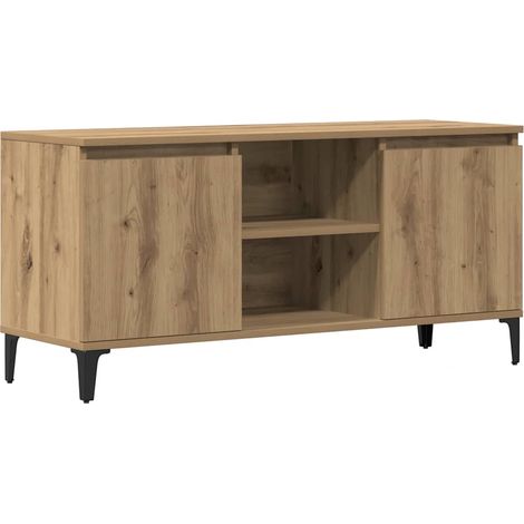 vidaXL Mobile TV Rovere Artigianale 102x35x50 cm in Legno Multistrato (1/5)