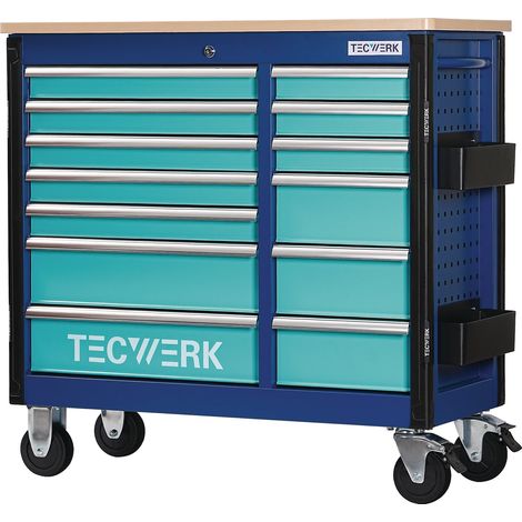 TECWERK Rollwerkbank PLUS 2.0 S Außen-B1150xT500xH1015mm Schubl.13 30kg 500kg TECWERK